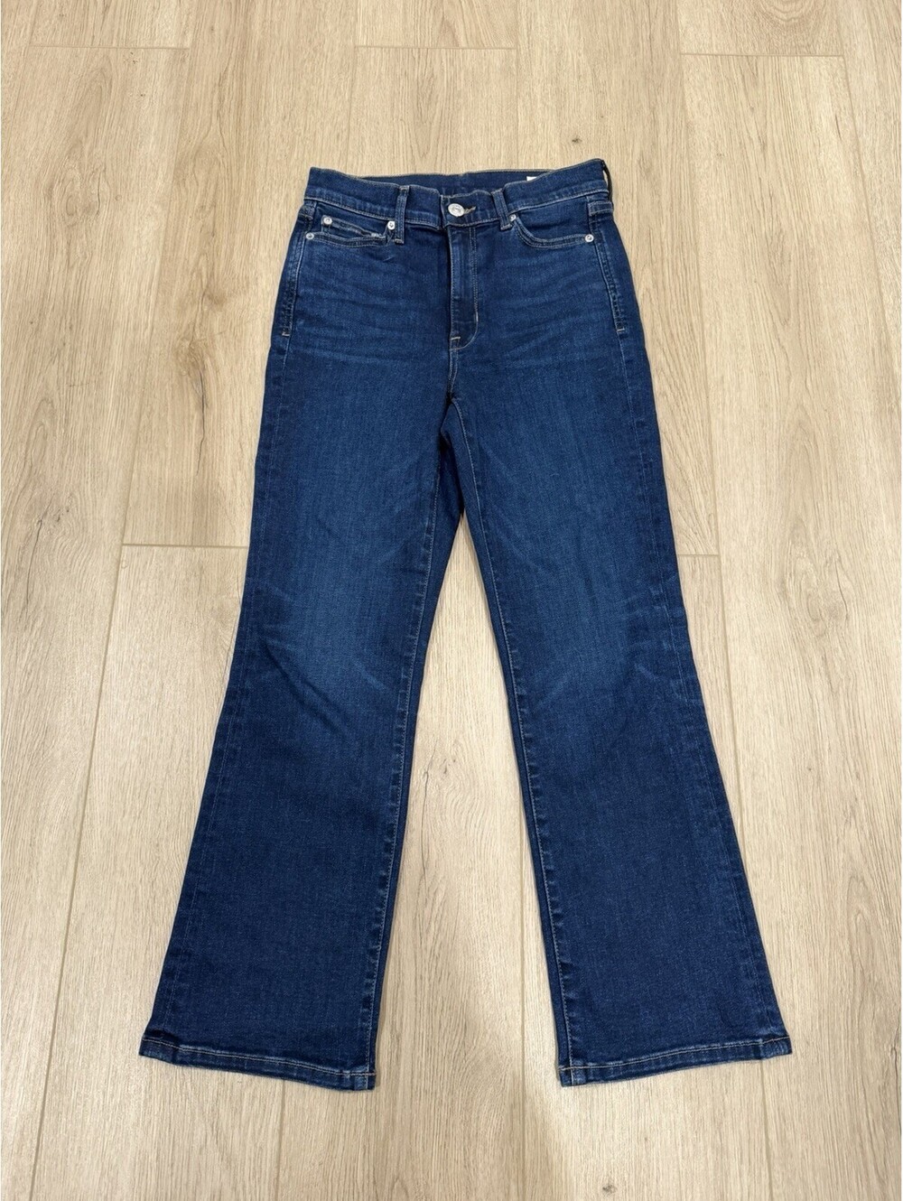AYR The Pop Jeans Women's Size 25S Blue Mid Rise Stretch Denim Zip Fly